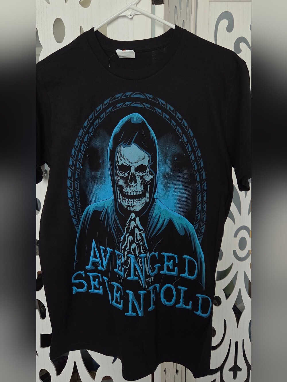Avenged Sevenfold Shirt Small NWOT Grim Reaper Blue Graphic Heavy Metal Band Tee
